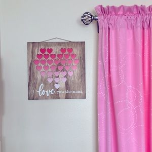 Love You The Most Nursery Kids Room Farmhouse Style Valentines Wood Sign Wedding